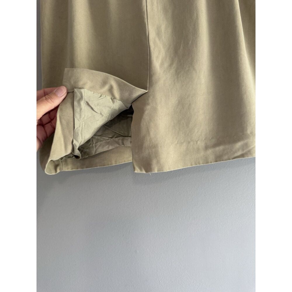 Banana Republic Y2K Khaki 100% Silk Short Mini Skirt Academia Preppy Casual Sz 6 - Picture 7 of 14
